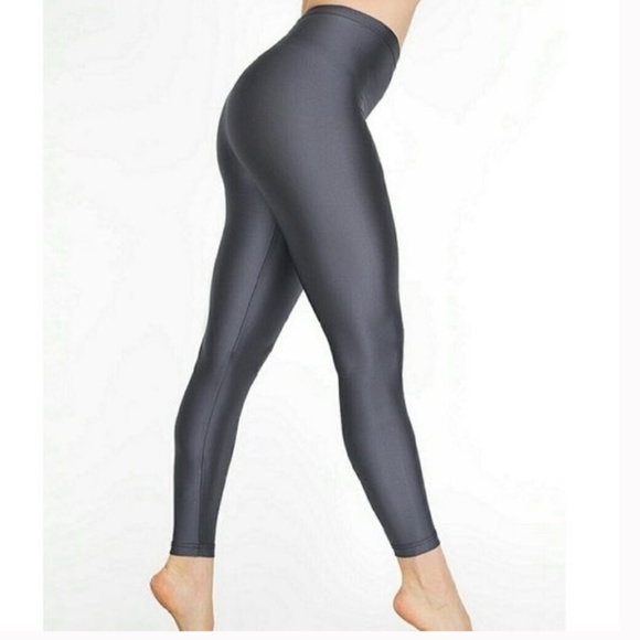 American Apparel Leggings Nylon Tricot Slate Shine - Picture 1 of 11